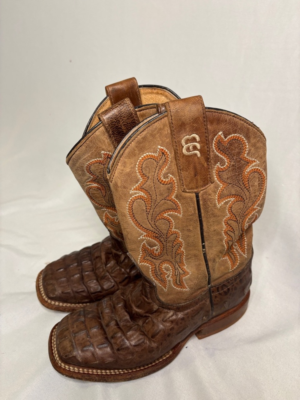 Anderson Bean Kids Horse Power Western Cowboy Boots Boys 11 Kids Roper - Picture 3 of 7